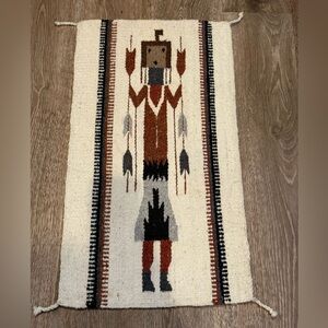 Grayľ Native American Navajo Dancing Yei
Yeibichai Handwoven Pictorial Wool Rug